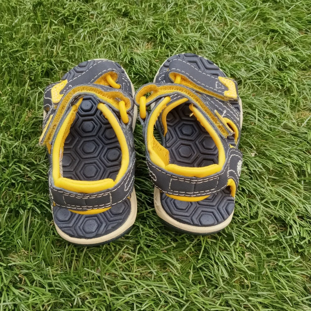 Timberland Baby Adventure Seeker Navy/Yellow Sandals Shoes 5